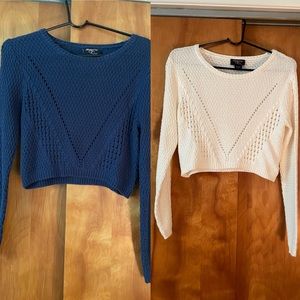 (2) HOOKED UP By I.O.T Cropped Sweaters XS